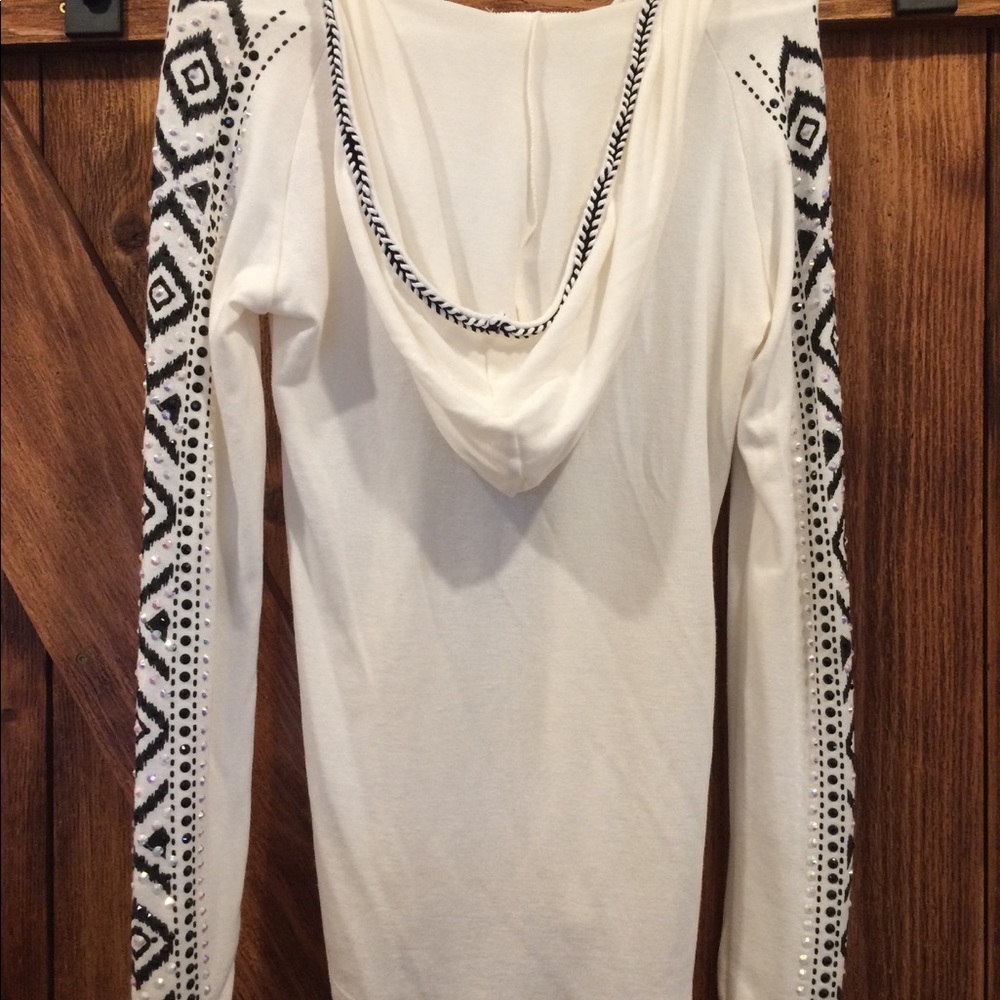 White sparkly long Sweater